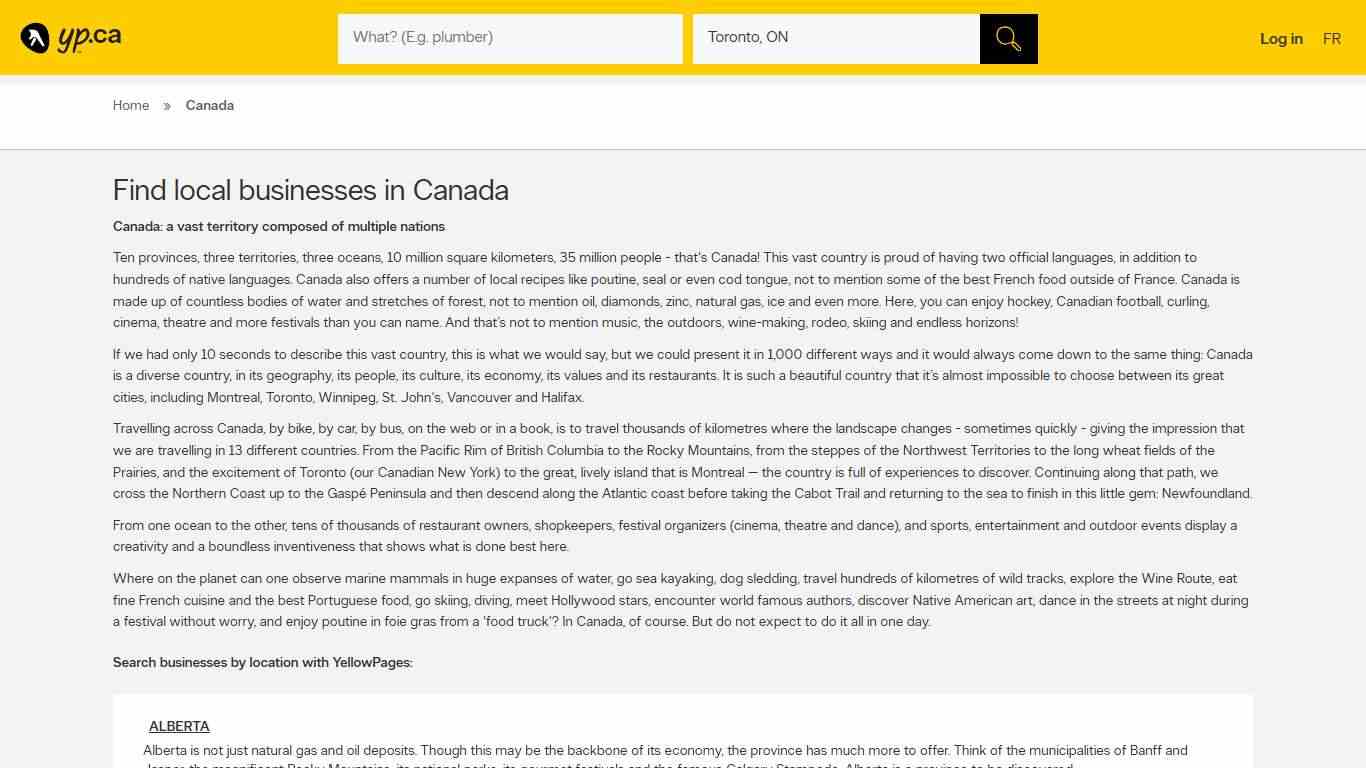 Search the Phonebook by Location: Find a Canada Business Listing | YellowPages.ca